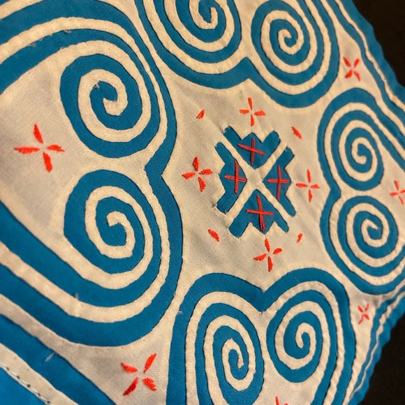 Embroidered Reversible Zip Jacket with Indigo Block Print & Stitchwork - Picture 12 of 12